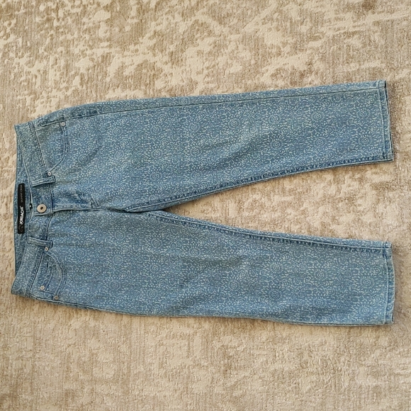 Jordache Skinny Crop Jeans 8 Blue Pattern - Picture 5 of 15